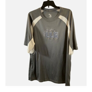 Badger Sport Shirt Mens 2XL Gray LLG Raglan Athletic Performance Training Tee